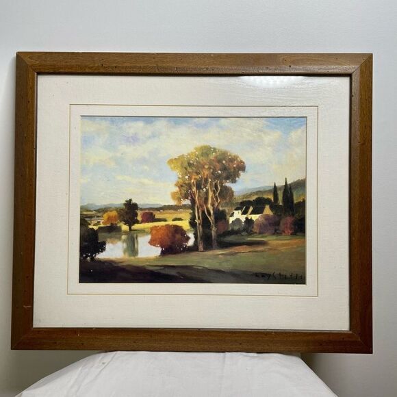 Max Hayslette Avignon Morning Scarce Romantic Signed Art Print 18.5" x‎ 15.5" - Picture 2 of 11